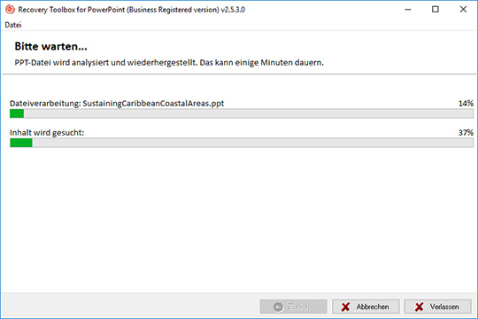 wie man beschädigte pptx repariert