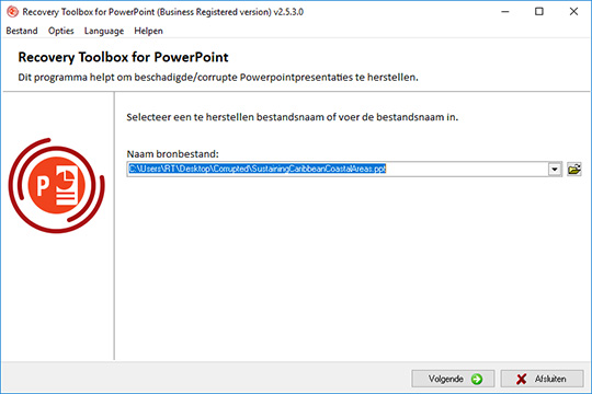 hoe beschadigd ppt-bestand repareren
