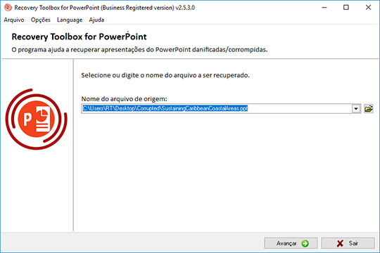 como reparar um arquivo ppt corrompido